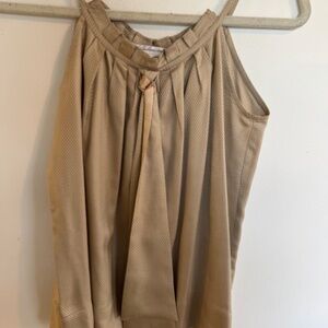 Diane Von Furstenberg Gold Silk Tank Blouse